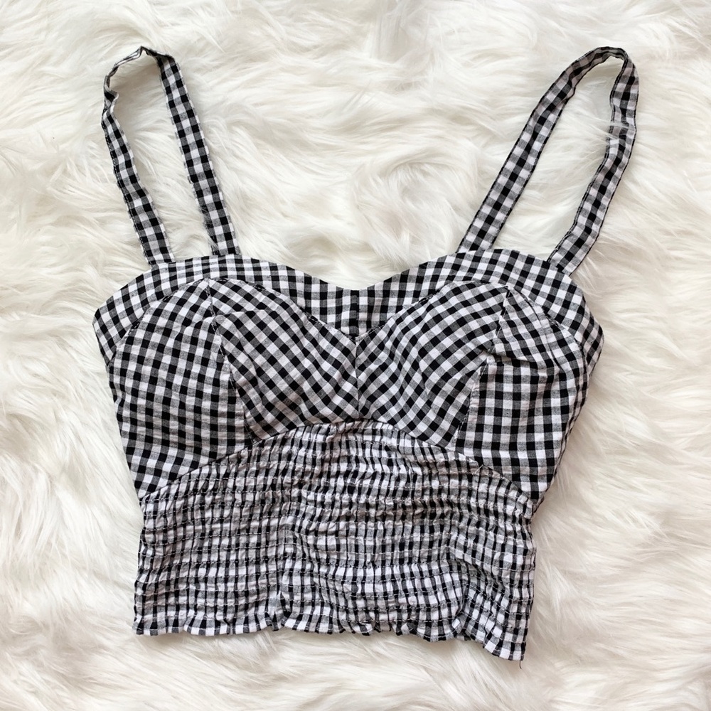 Kendall and Kylie gingham crop top